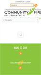 Mobile Screenshot of communityfirstfoundation.org