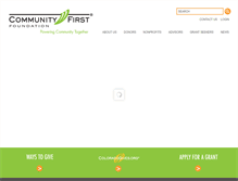 Tablet Screenshot of communityfirstfoundation.org